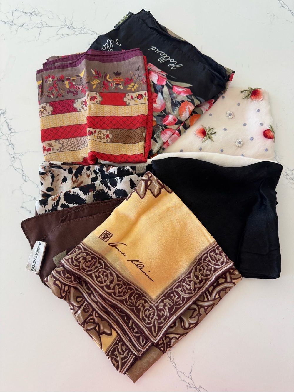Vintage Silk Scarves Bundle